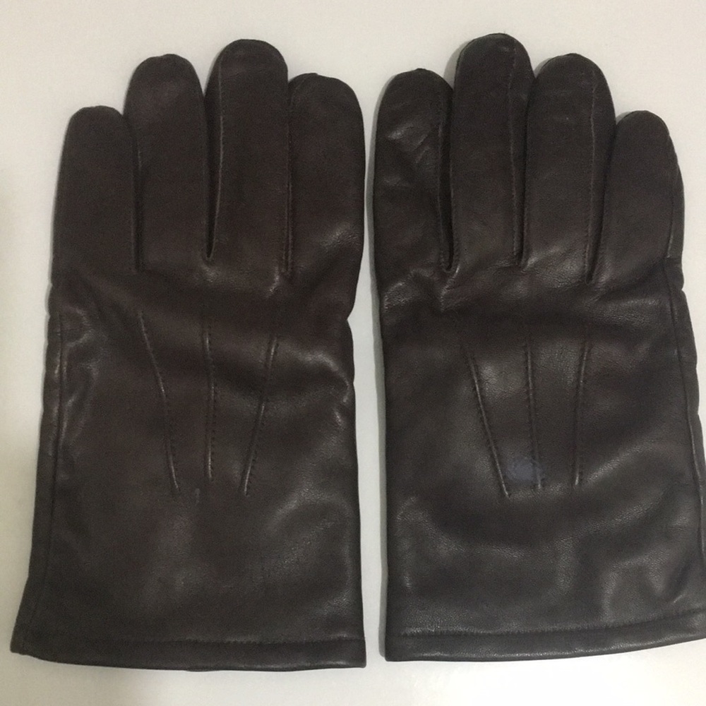 Leather Gloves 3M Thinsulate insulated 40 grams brown EUC